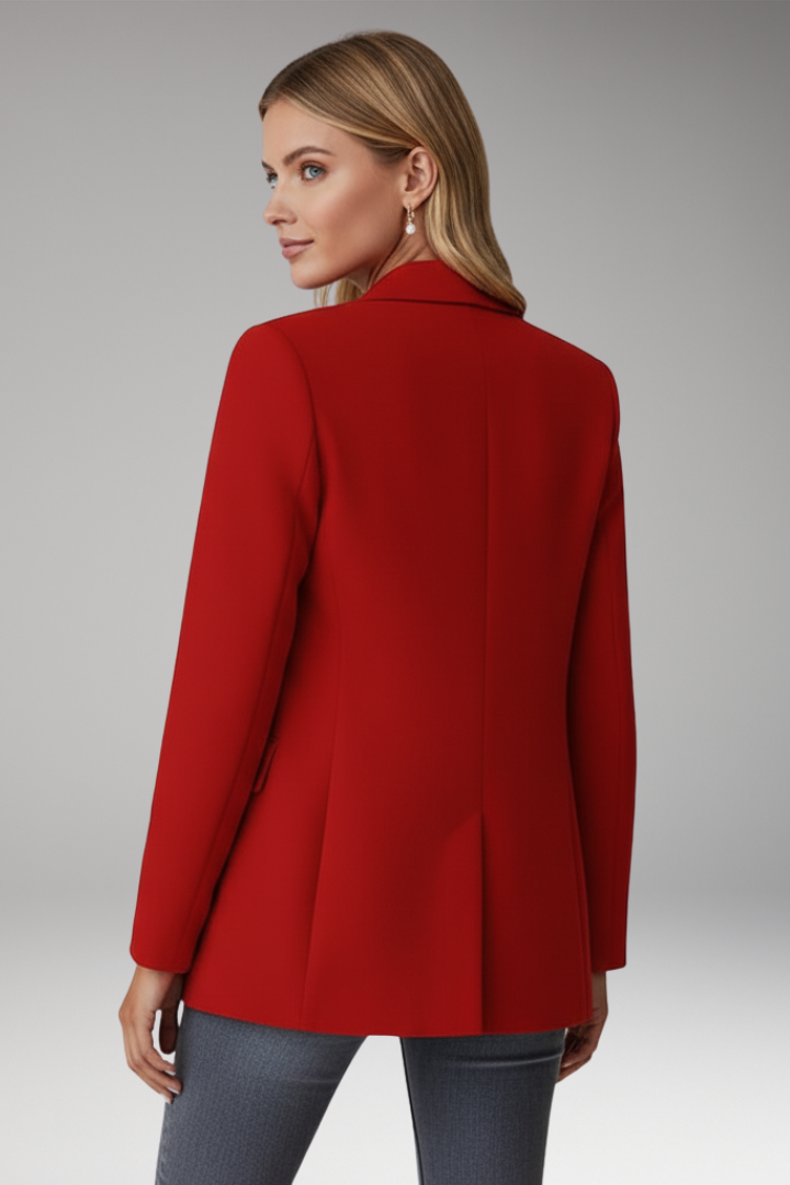 Women’s Blazer with Lapel Collar and Single Button