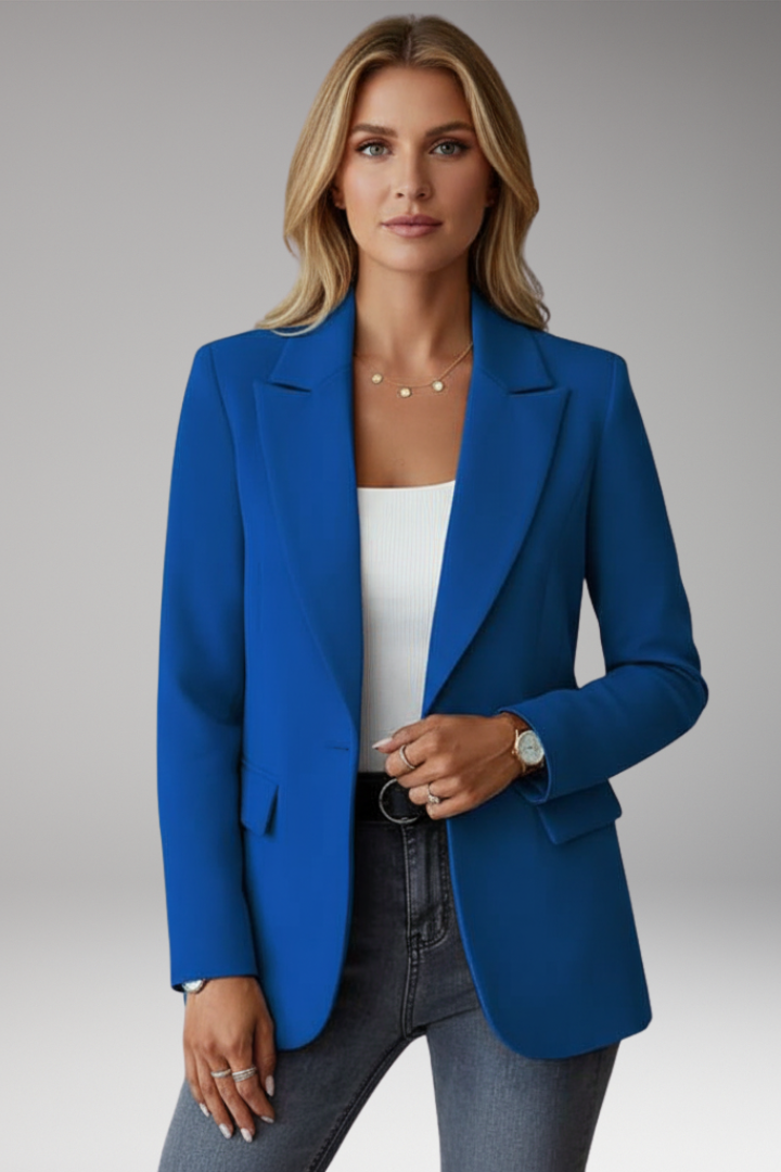 Women’s Blazer with Lapel Collar and Single Button