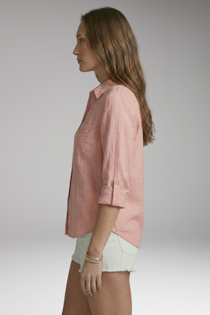 Women's Blouse with Long Sleeves and Button-Down Front