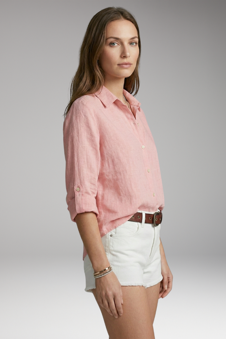 Women's Blouse with Long Sleeves and Button-Down Front