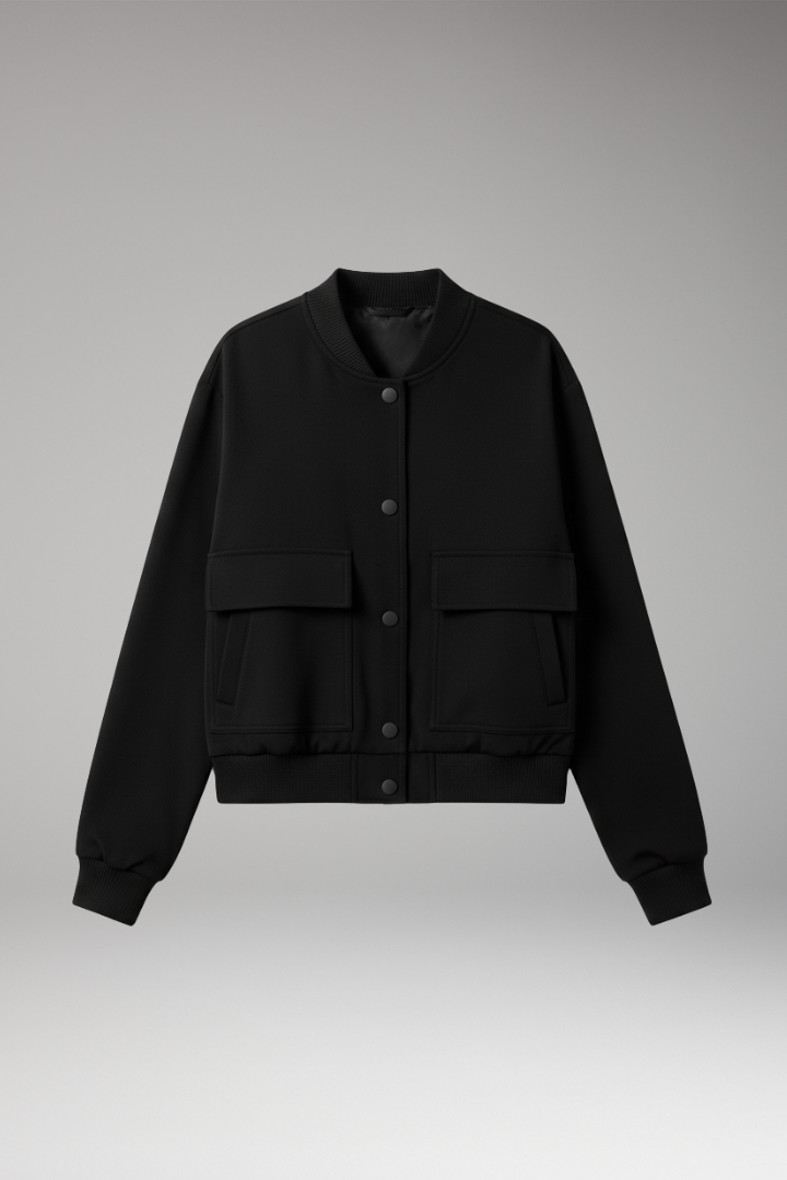 Women's Bomber Jacket with Pockets Blend