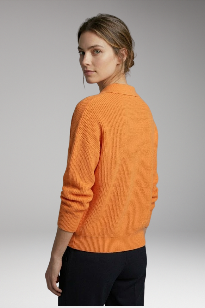 Women's Cardigan with Button Closure and Long Sleeves