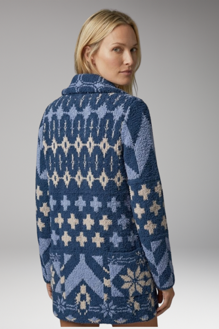 Women's Cardigan with Open Front and Long Sleeves