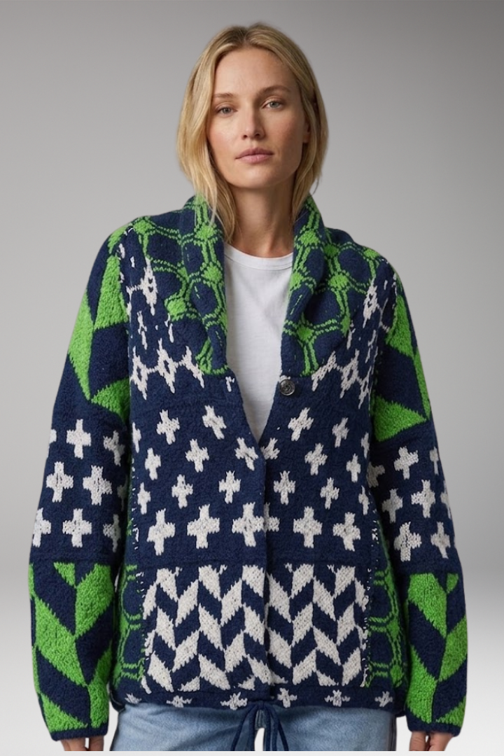Women's Cardigan with Open Front and Long Sleeves