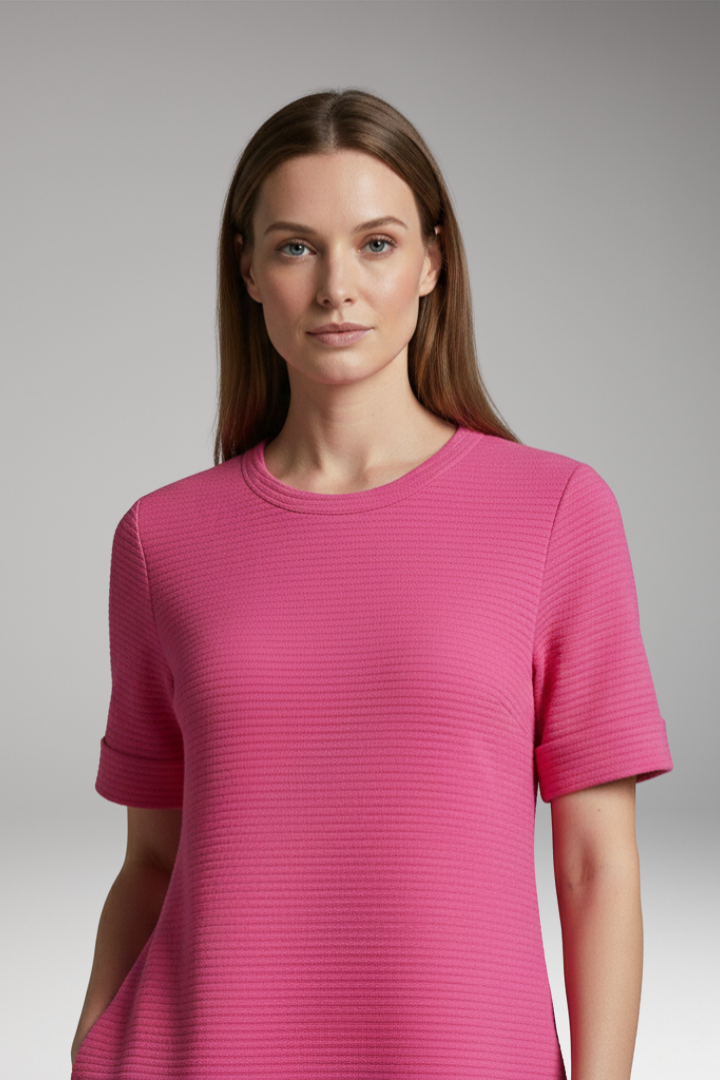 Women's Casual Dress with Relaxed Cut and Practical Pockets
