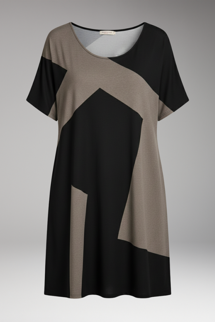 Women's Casual Short-Sleeved Loose Dress for Spring and Summer