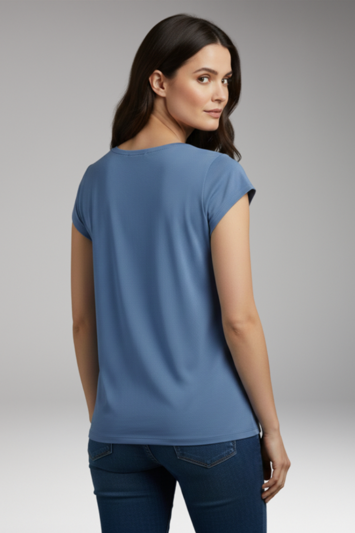 Women's Casual T-shirt with V-neck for Everyday Wear