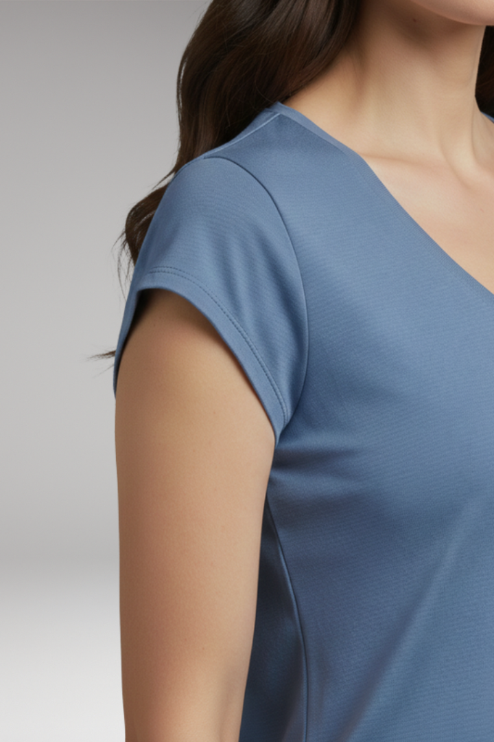 Women's Casual T-shirt with V-neck for Everyday Wear