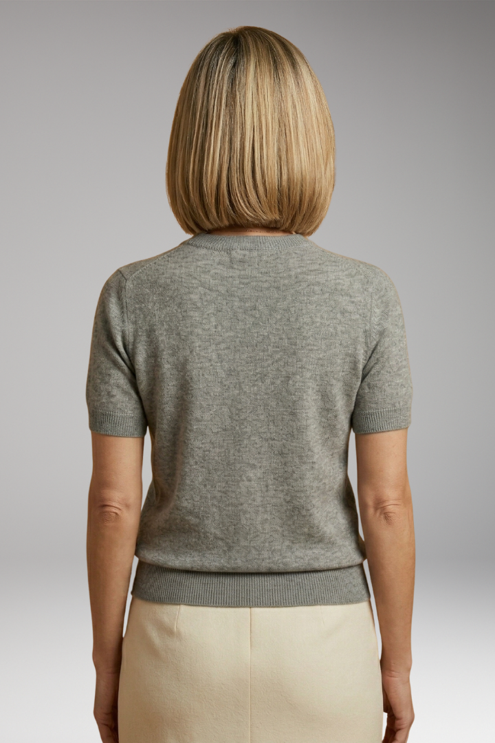 Women's Casual Top with Short Sleeves and Lightweight Material