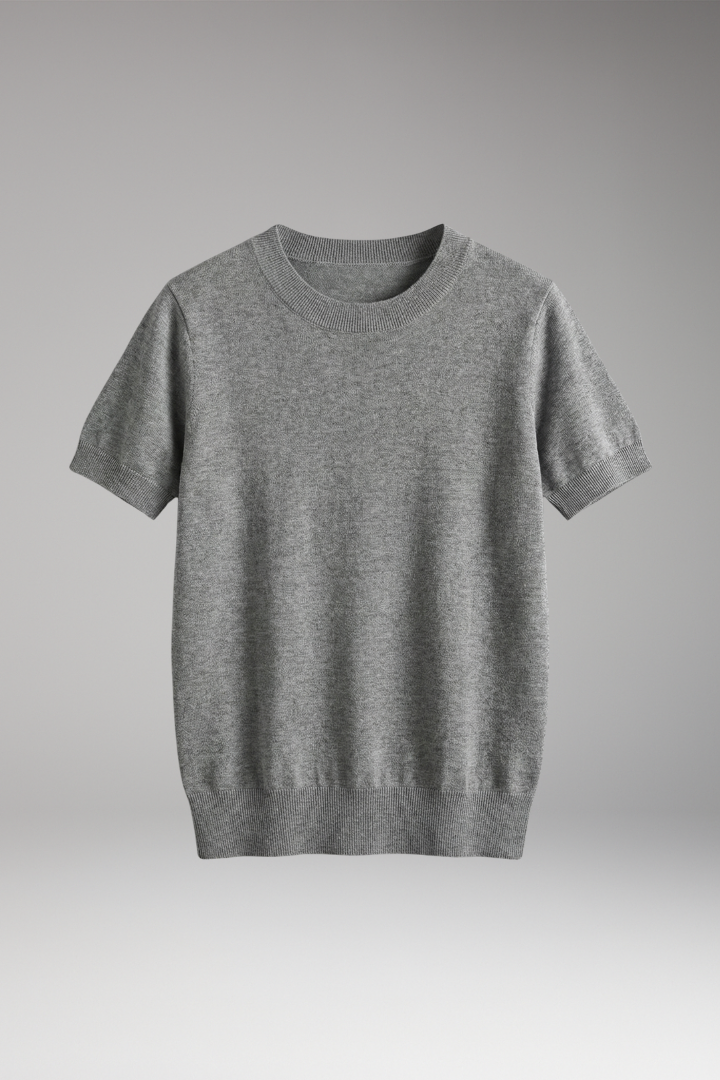 Women's Casual Top with Short Sleeves and Lightweight Material