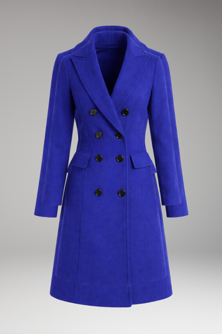 Women’s Coat with Shawl Collar and Waist Belt