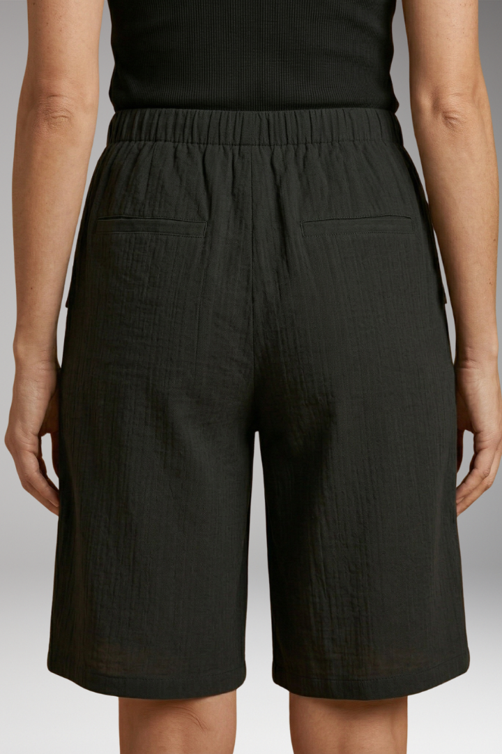 Women's Drawstring Shorts with Elastic Waistband and Soft-Touch Fabric