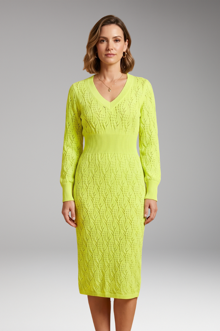 Women's Dress with Knit Design and Versatile Style