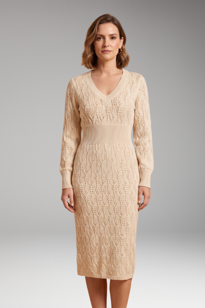 Women's Dress with Knit Design and Versatile Style