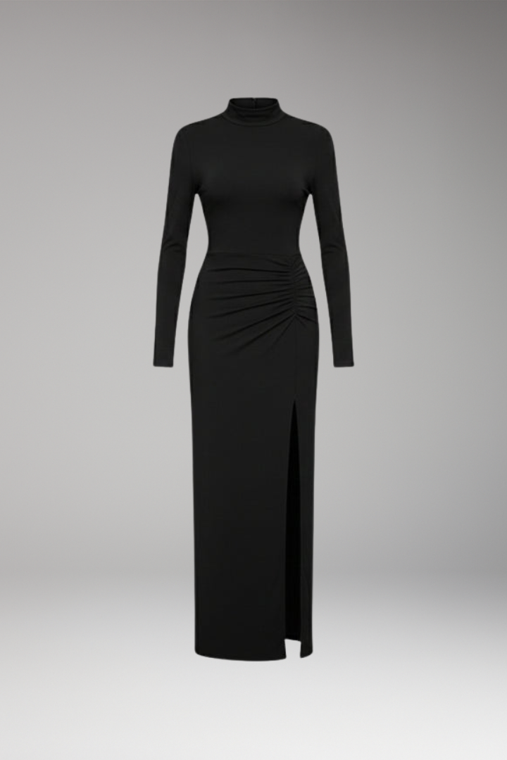 Women's Dress with Long Sleeves and Structured Fit