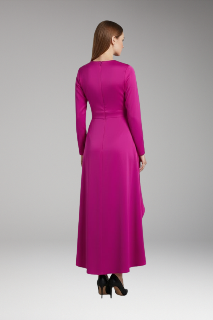 Women's Dress with V-Neck and Asymmetrical Shape