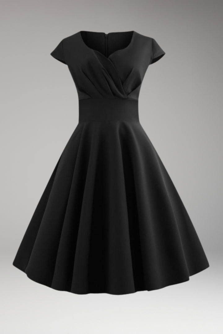 Women's Dress with Waist Cut and Flowing Hem