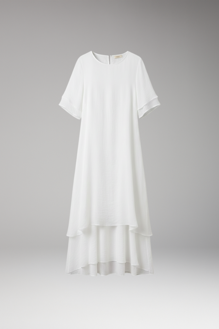 Women's Elegant Dress with Light Silhouette and Versatile Design