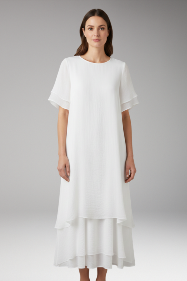 Women's Elegant Dress with Light Silhouette and Versatile Design