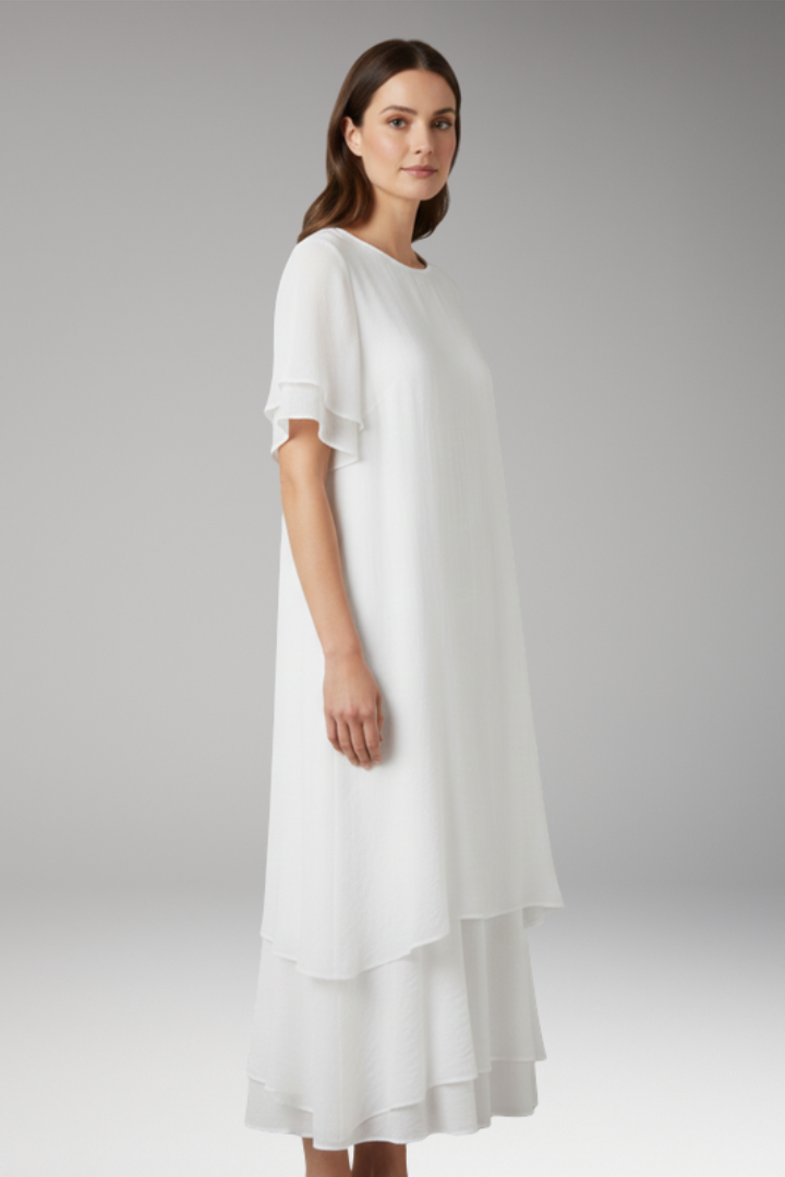 Women's Elegant Dress with Light Silhouette and Versatile Design