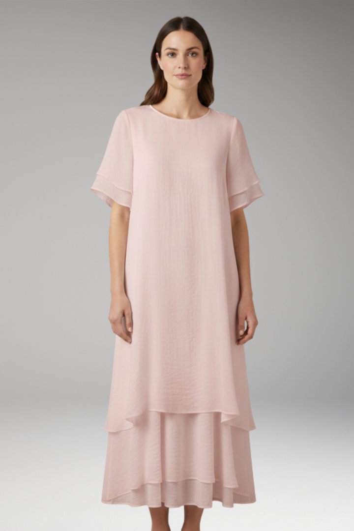 Women's Elegant Dress with Light Silhouette and Versatile Design