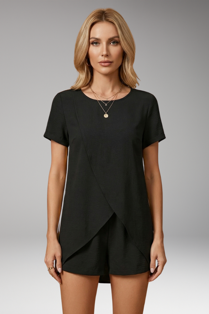 Women's Elegant Summer Lounge Set with Relaxed Fit and Versatile Styling