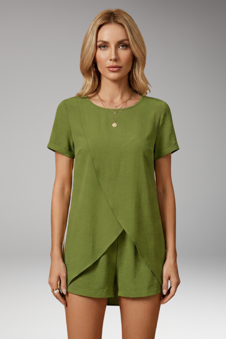 Women's Elegant Summer Lounge Set with Relaxed Fit and Versatile Styling