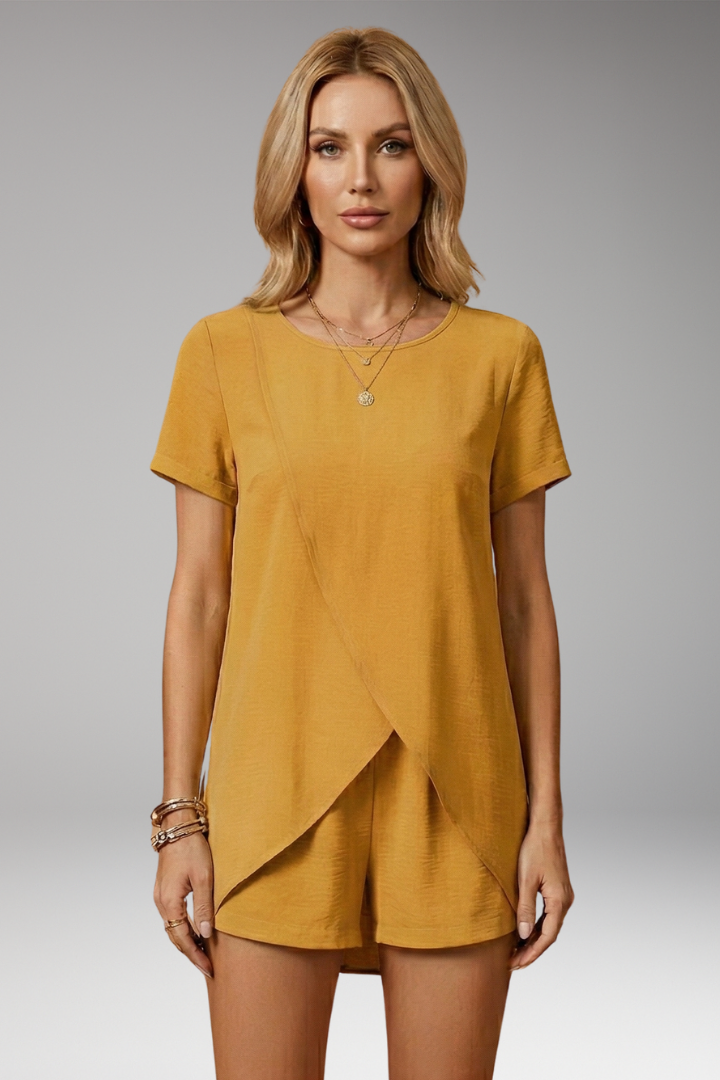 Women's Elegant Summer Lounge Set with Relaxed Fit and Versatile Styling