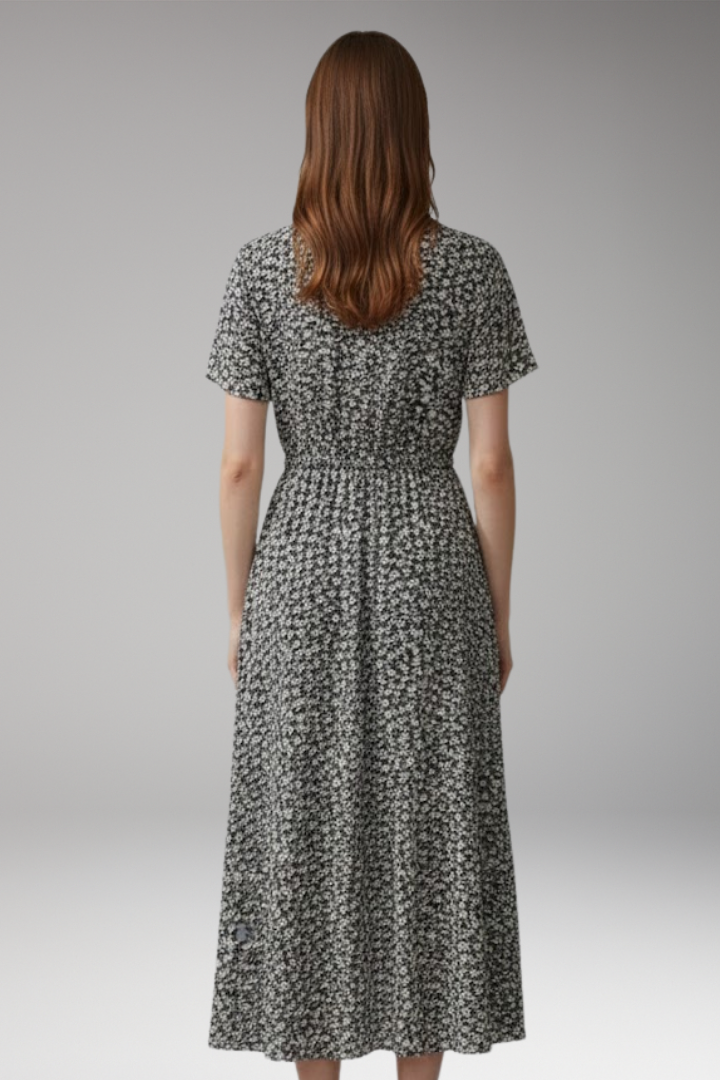Women's Floral Dress with Flowing Silhouette and Design