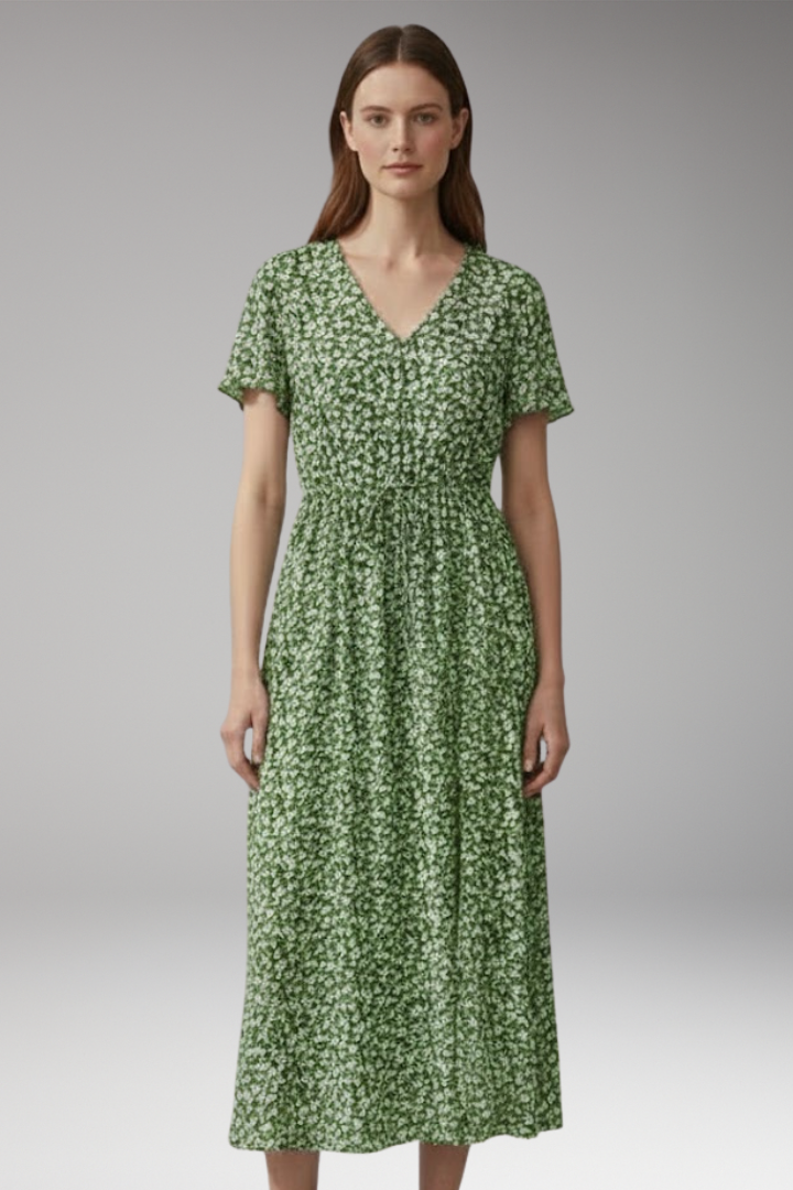 Women's Floral Dress with Flowing Silhouette and Design