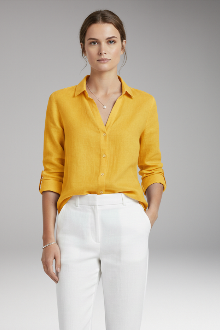 Women's Floral Shirt with Long Sleeves