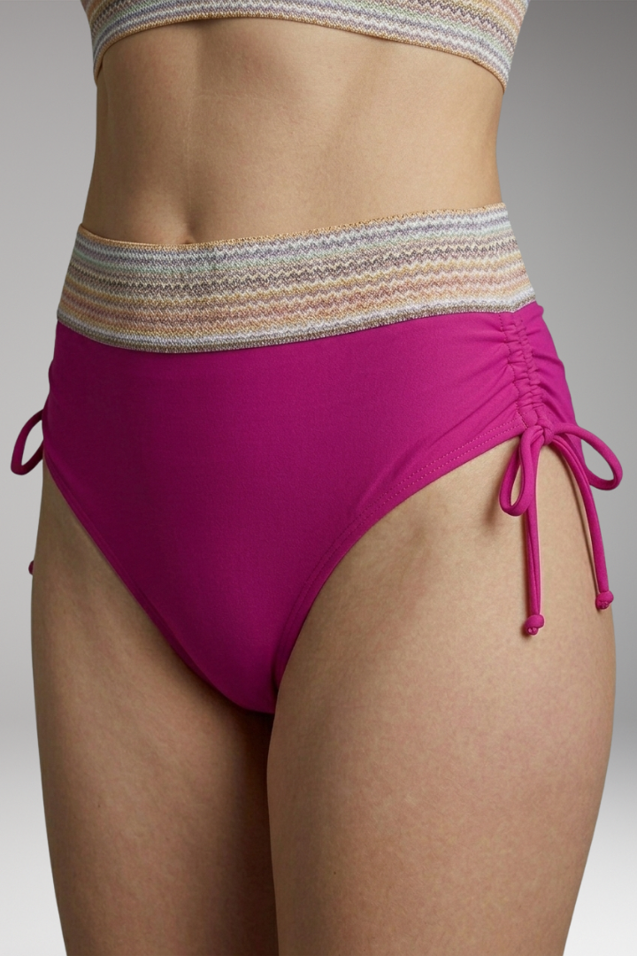 Women's Halter Bikini with High-Waisted Bottoms and Tie-Side Detail