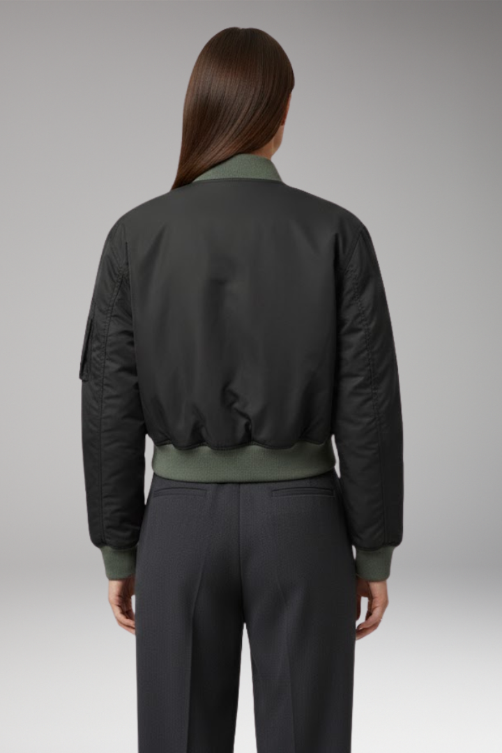 Women's Jacket with Front Closure and Long Sleeves