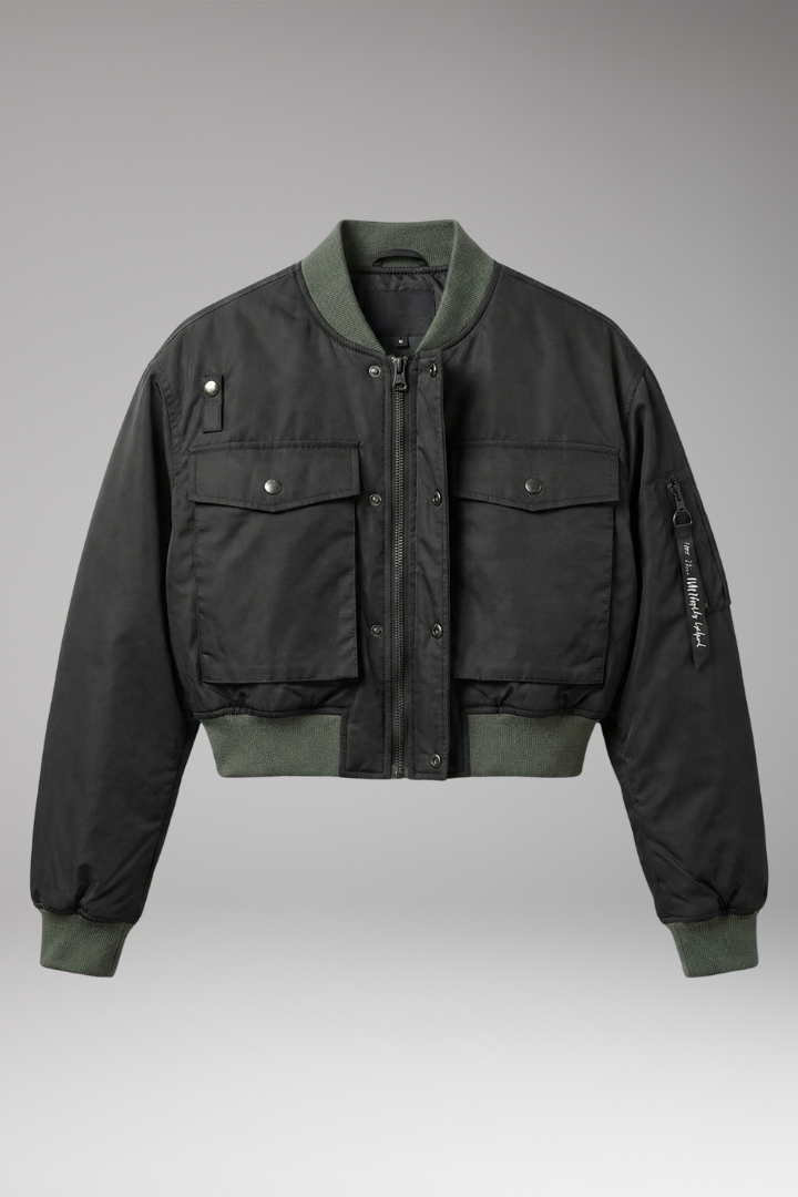 Women's Jacket with Front Closure and Long Sleeves