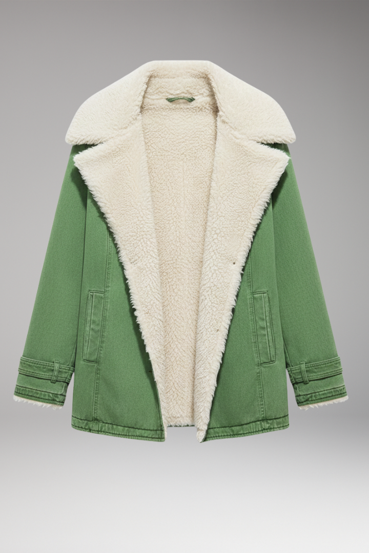 Women’s Jacket with High Collar and Front Zipper