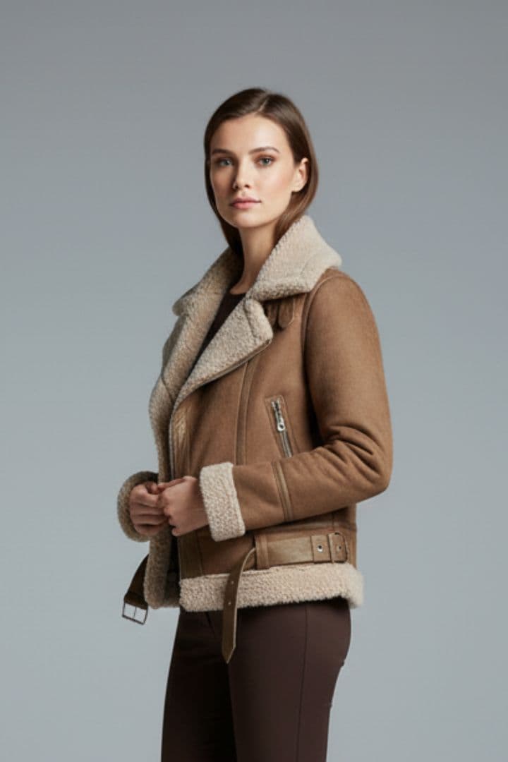 Women’s Jacket with Notched Collar and Zip Closure