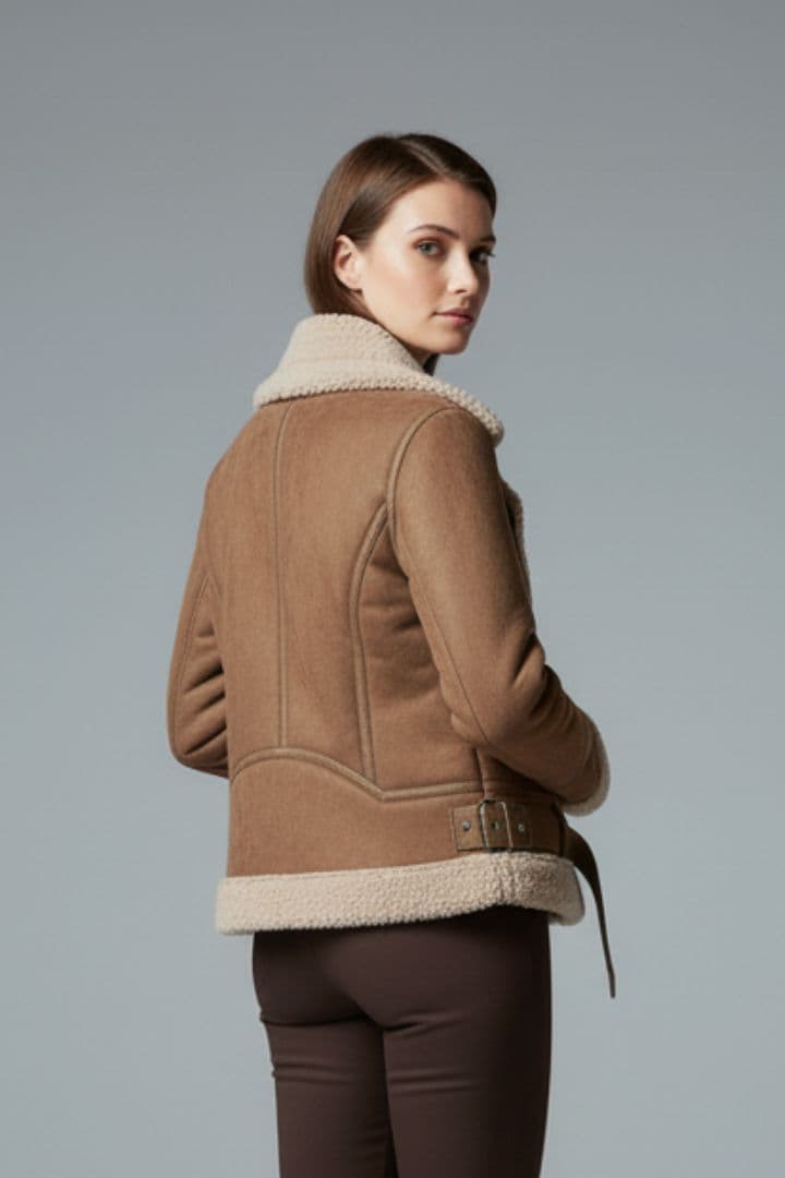 Women’s Jacket with Notched Collar and Zip Closure