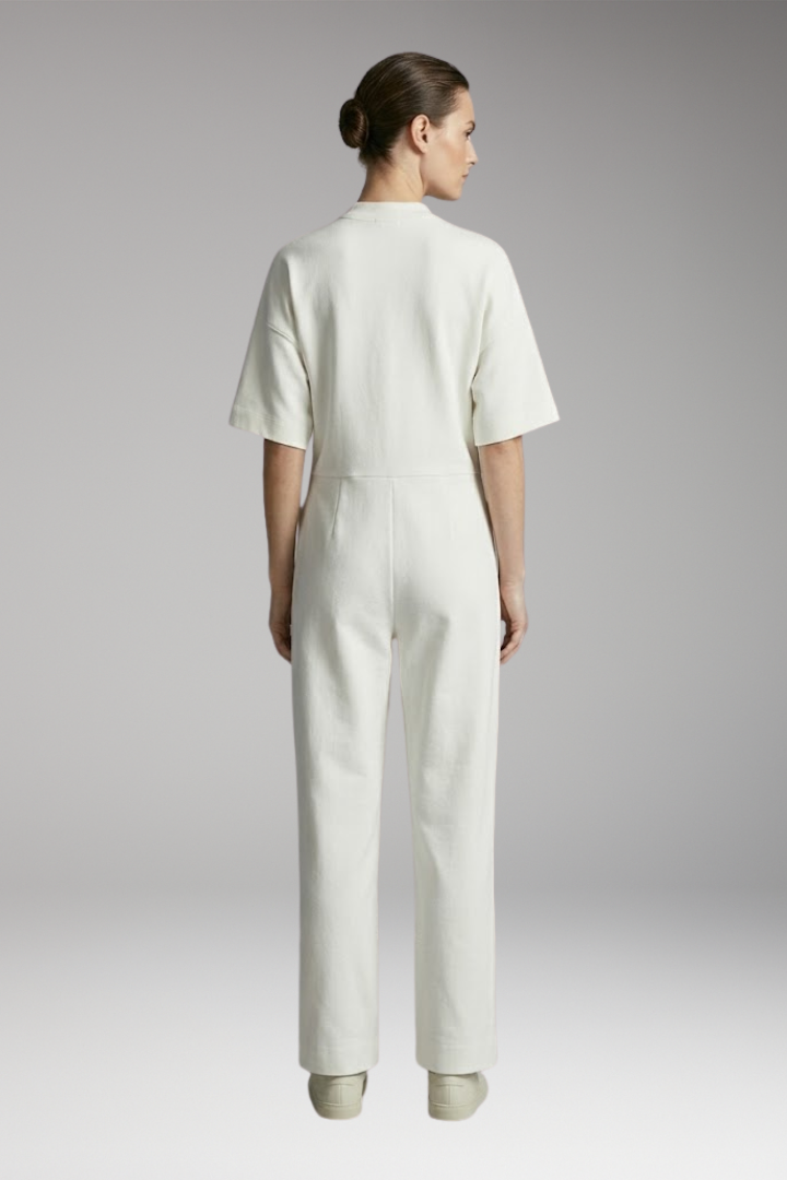 Women's Jumpsuit with Round Neck and Wide Legs