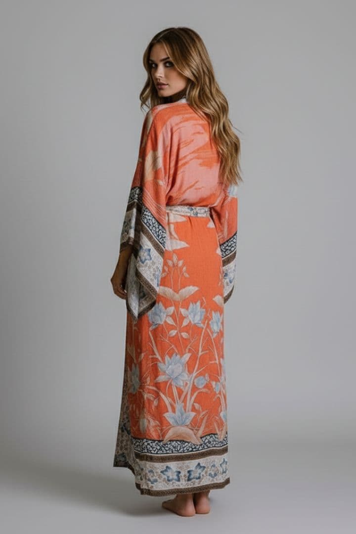 Women's Kimono with Open Front and Wide Sleeves