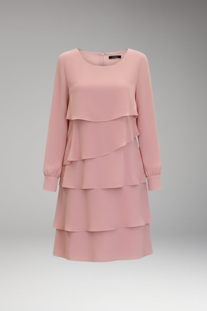 Women's Layered Dress with Long Sleeves and Flattering Fit