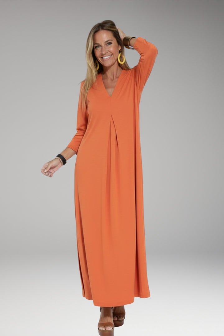 Women's Long Slimming Dress with Sleeveless Design and Stretch Fit