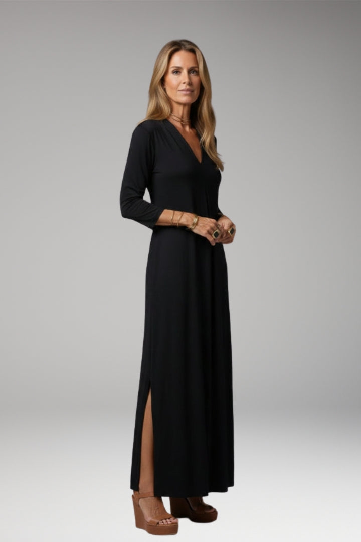 Women's Long Slimming Dress with Sleeveless Design and Stretch Fit