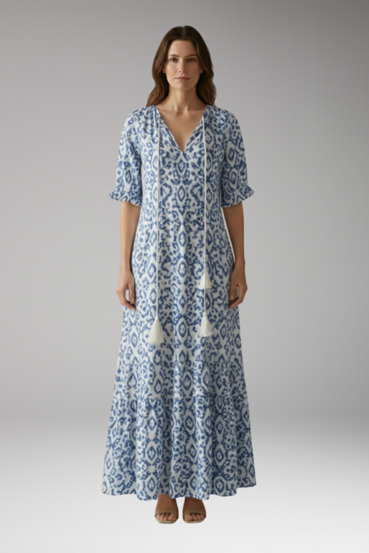 Women's Maxi Dress with Bohemian Design and Relaxed Fit