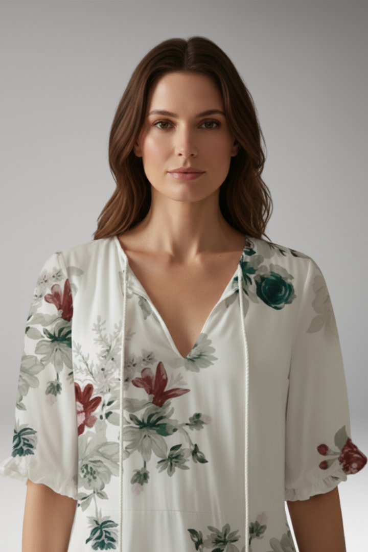 Women's Maxi Dress with Bohemian Design and Relaxed Fit