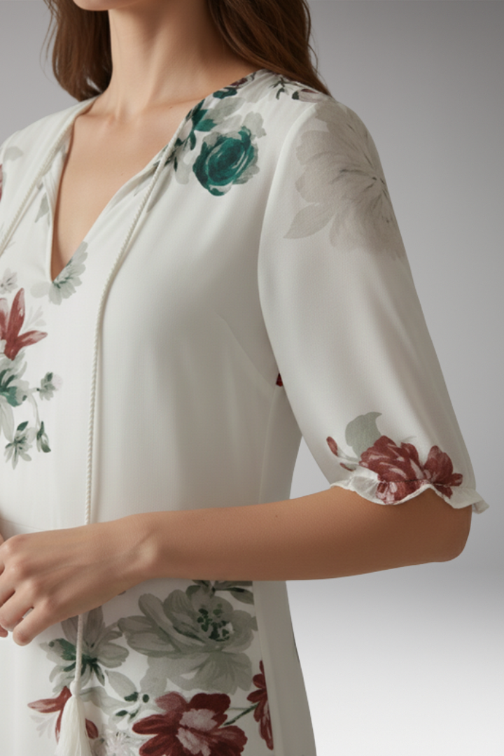 Women's Maxi Dress with Bohemian Design and Relaxed Fit