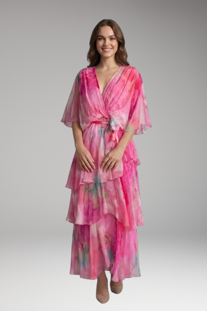 Women's Maxi Dress with Bohemian Print and Flowing Silhouette