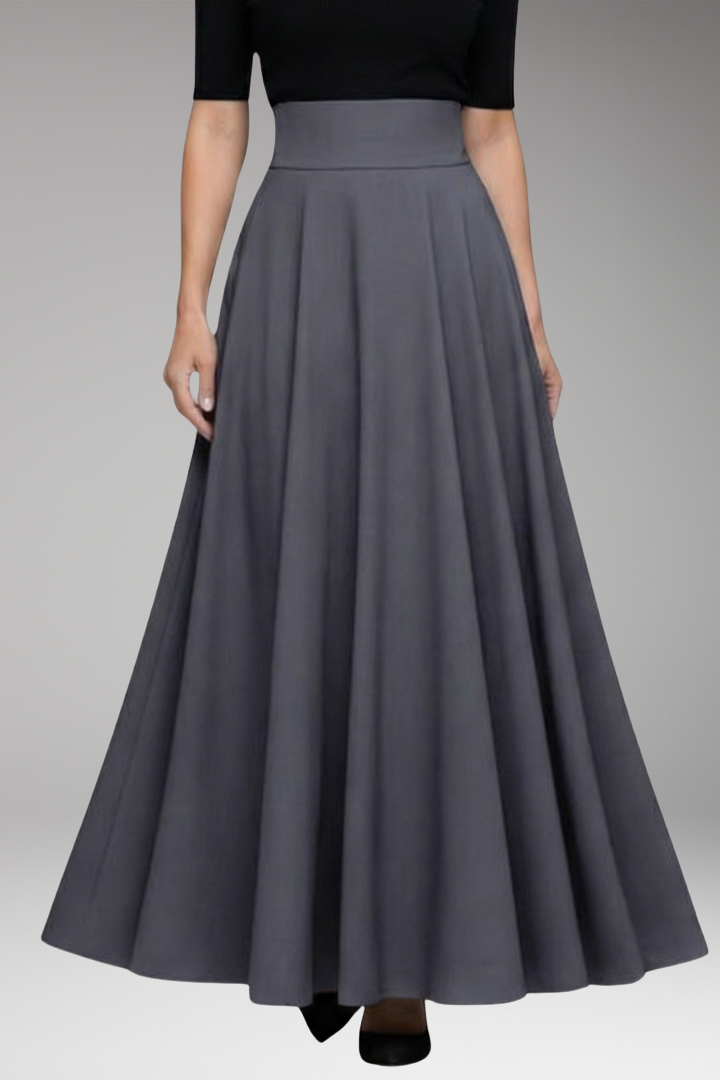 Women's Maxi Skirt with High Waist and Pockets