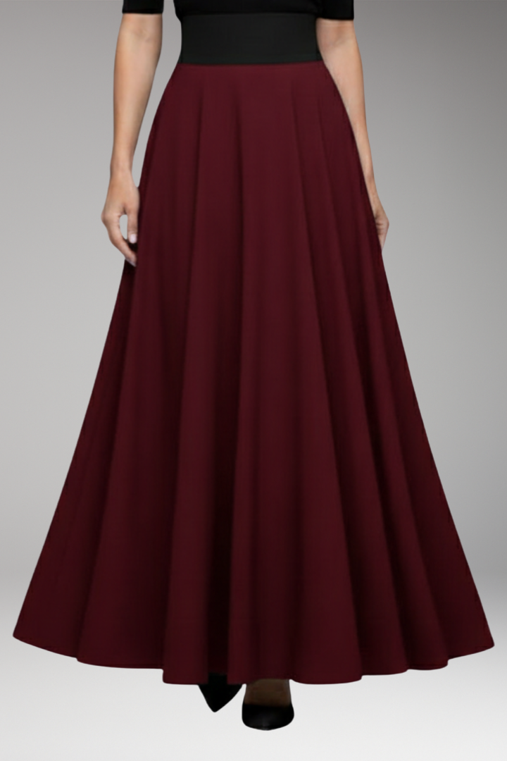 Women's Maxi Skirt with High Waist and Pockets