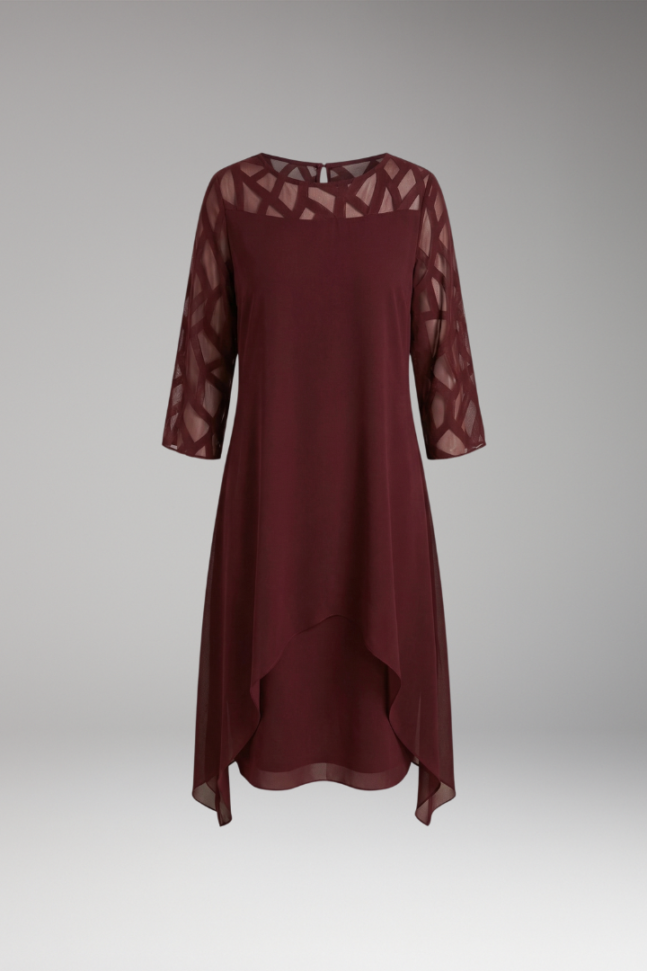 Women's Midi Dress with Flattering Fit and Adjustable Details