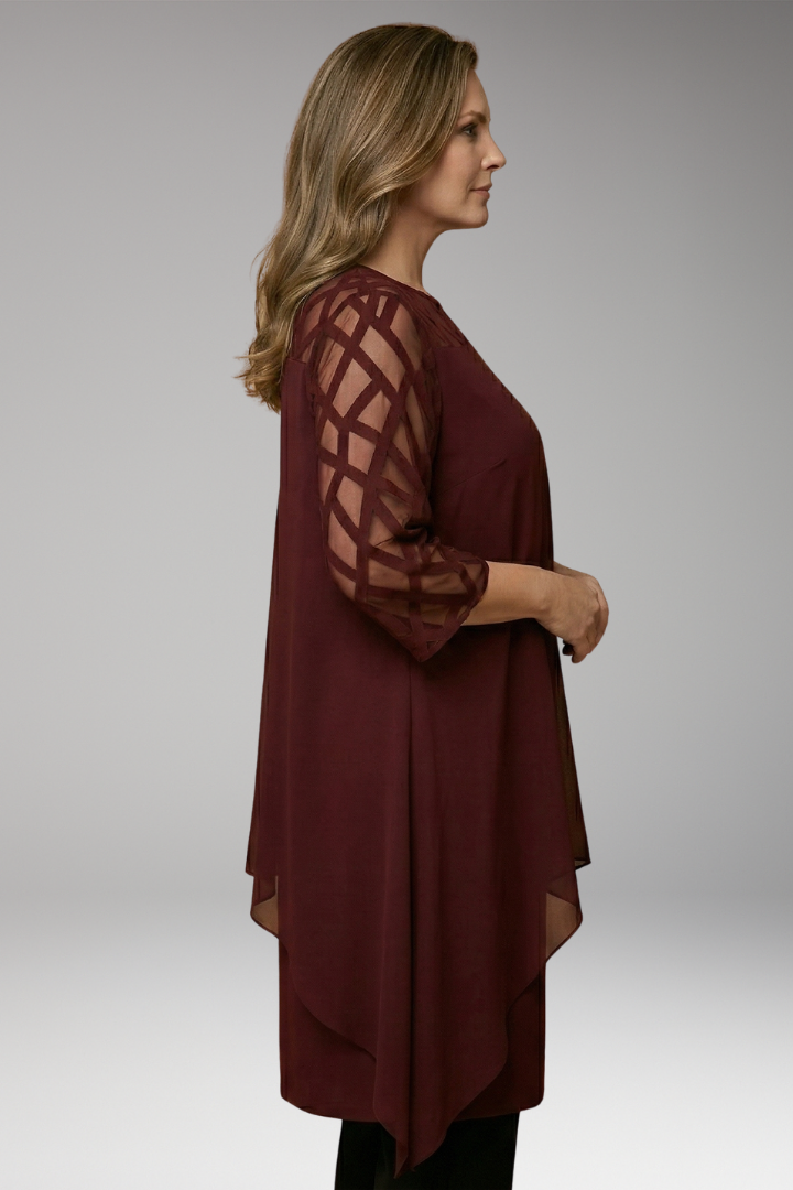 Women's Midi Dress with Flattering Fit and Adjustable Details